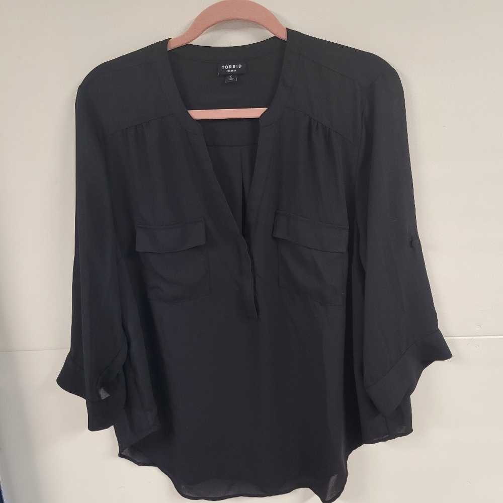 Torrid Black Blouse